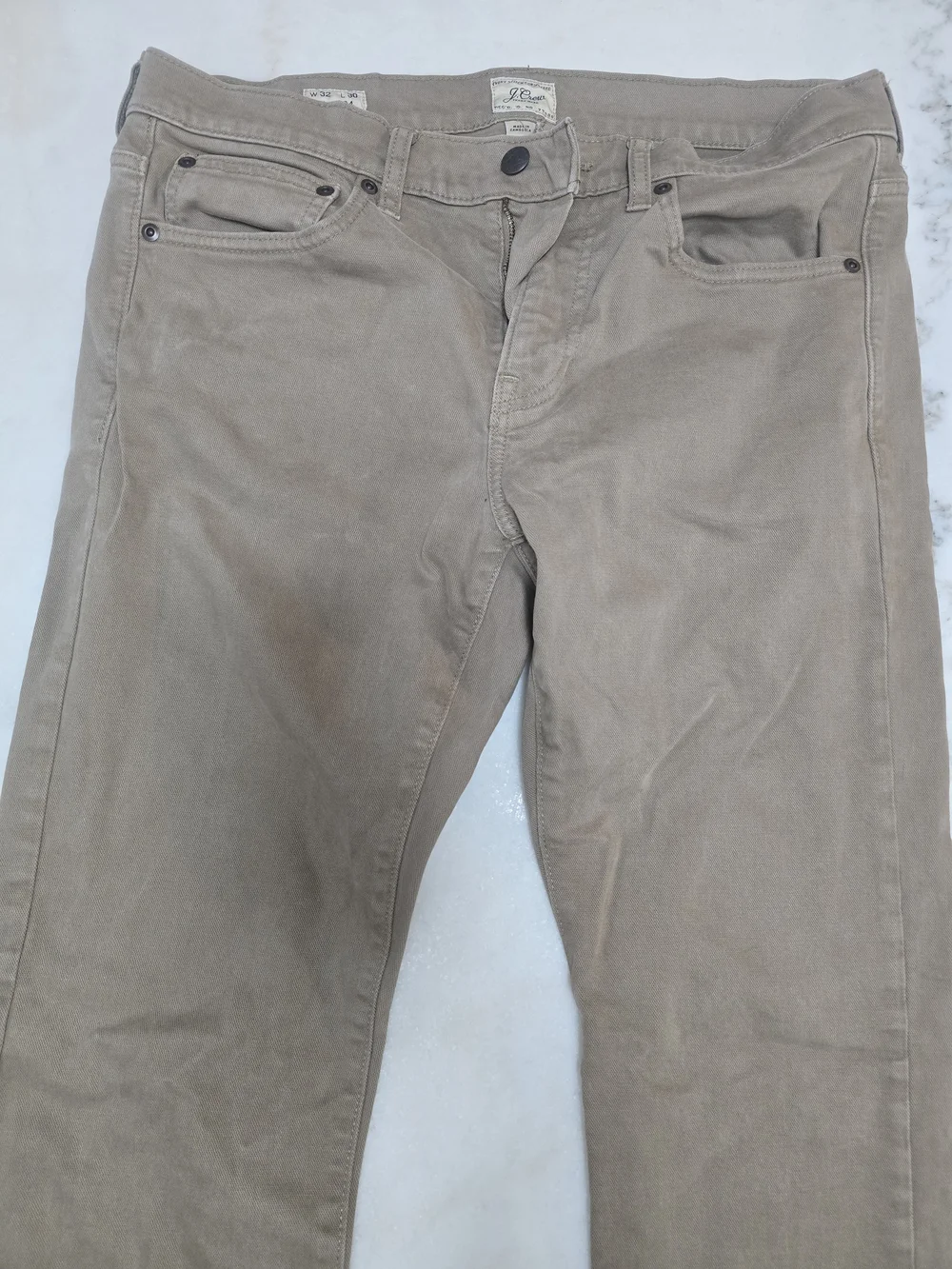 J. Crew Men's Straight-Fit Garment-Dyed Five-Pocket Pants - Olive